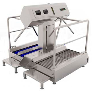 HFD-01 Санпропускник двухсторонний для дезинфекции рук и подошв, мойки обуви