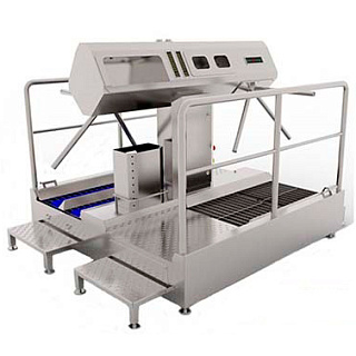 HFD-02 Санпропускник 2-сторонний для мойки и дезинфекции рук и мойки обуви