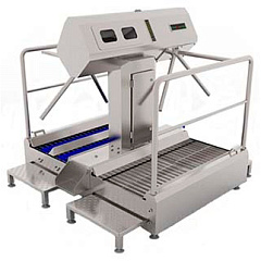 HFD-01 Санпропускник двухсторонний для дезинфекции рук и подошв, мойки обуви